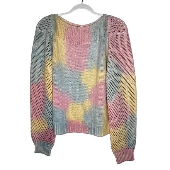 Love Shack Fancy Rosie Rainbow Pastel Pullover Sweater Size Small - Picture 3 of 8